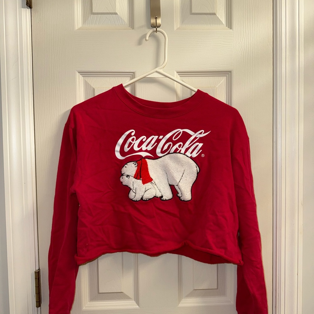 Coca Cola Red Long Sleeve Crop